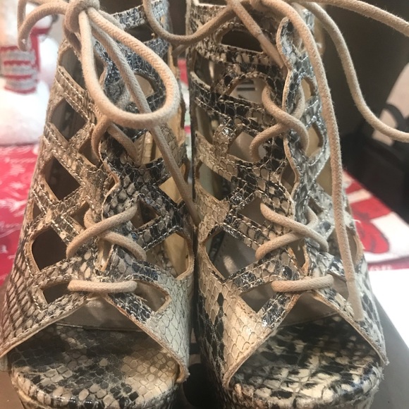 MIA Jillie Snakeskin Womens Platform Size 6.5 - Picture 2 of 6
